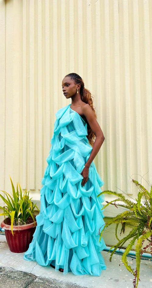 Blue Lattice Dress