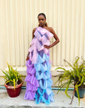 Multi Color Lattice Dress