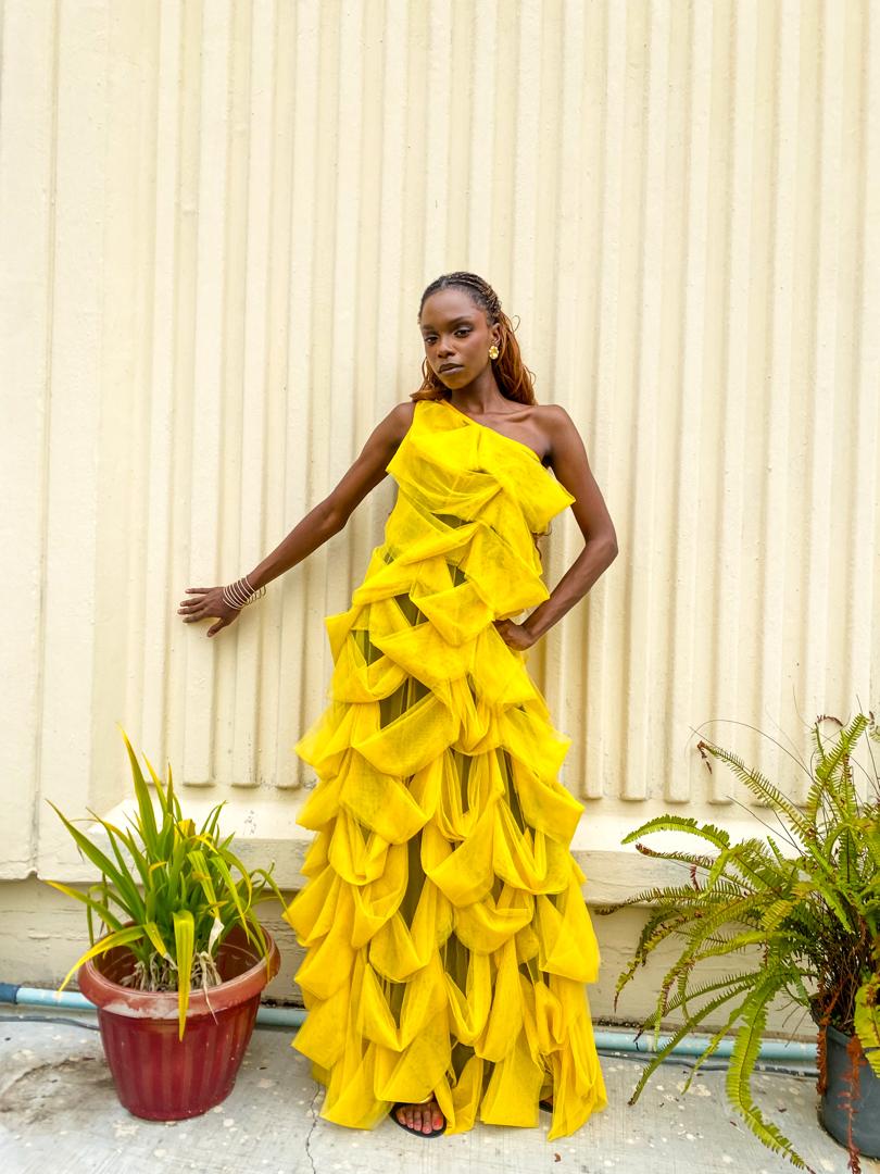 Yellow Lattice Dress