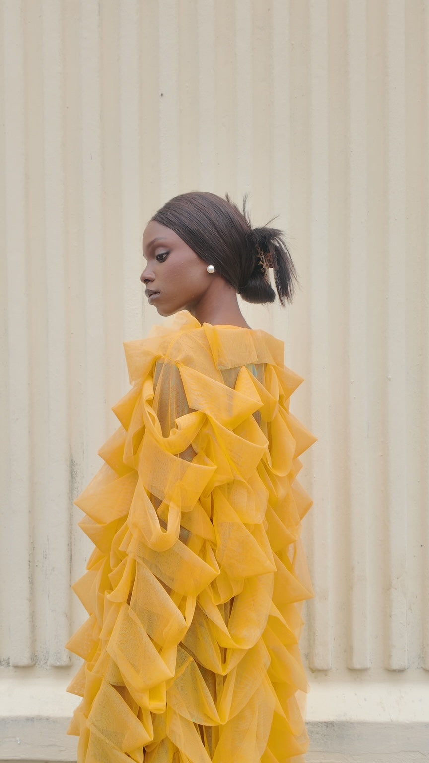 Yellow Lattice Kimono